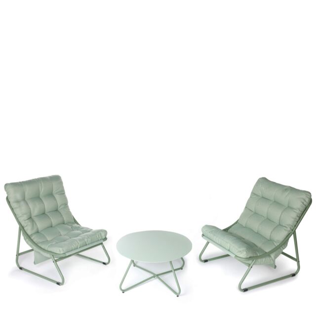 Garden Stories 2 Chairs & Table Padded Bistro Set