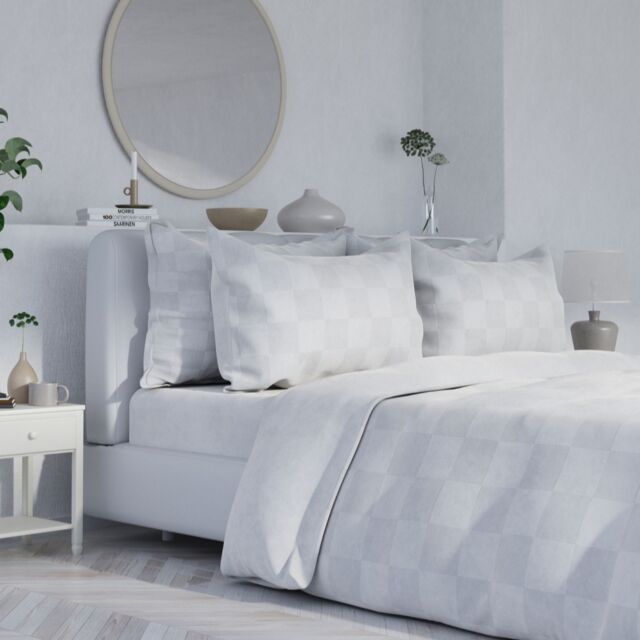 Cozee Home Velvetsoft Checkerboard 6 Piece Duvet Set