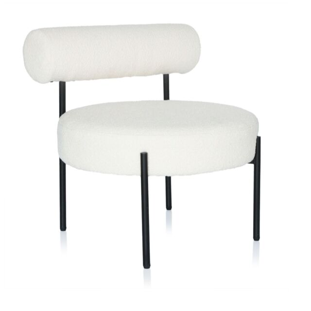 Home Stories Boucle Bolster Accent Chair