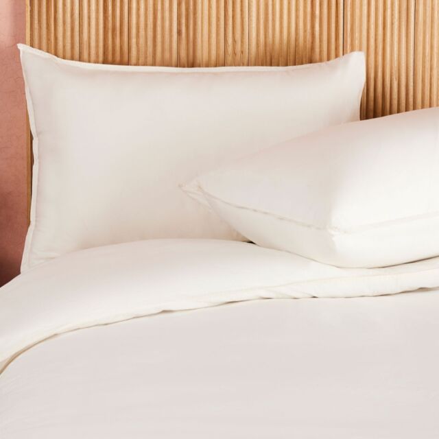 abode 100% Washed Cotton Percale Set of 2 Pillowcases
