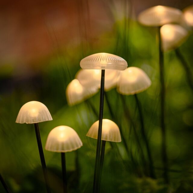 Solar Centre Woodland Mushroom Set of 3 Stake Lights