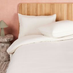 abode 100% Washed Cotton Percale 3 Piece Duvet Set