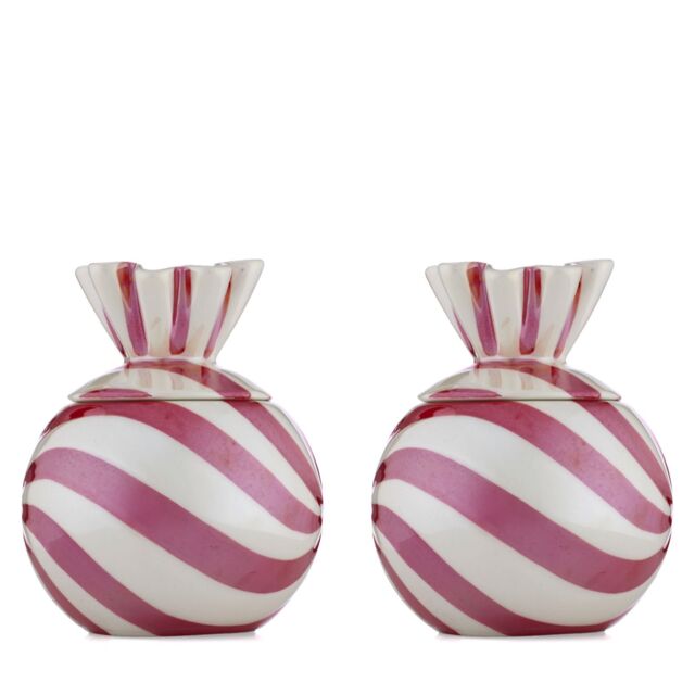 HomeWorx by Slatkin+Co Set of 2 Candy Filled Ceramic Candles