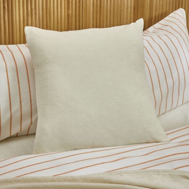 abode 50x50cm Plush Chenille Square Cushion Cover and Fill