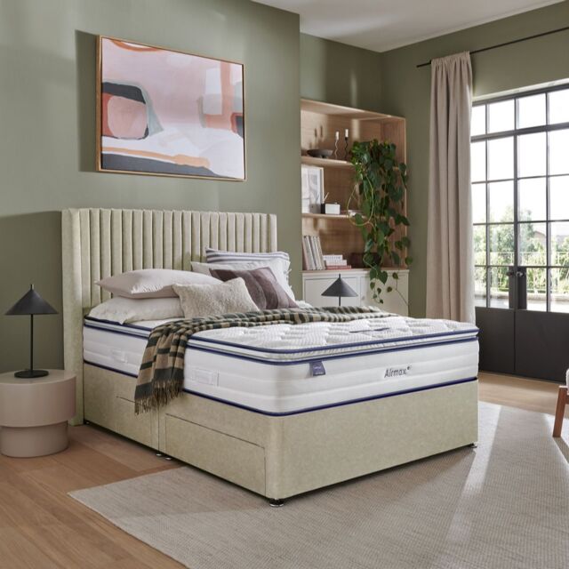 Silentnight Airmax 1800 Geltex Pillowtop Mattress, Divan & Headboard