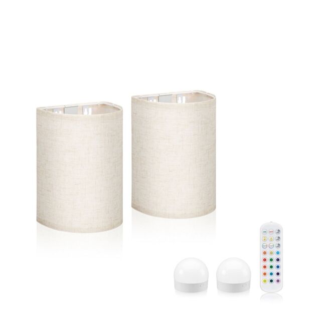 Auraglow Set of 2 Palazzo Wireless Wall Lights