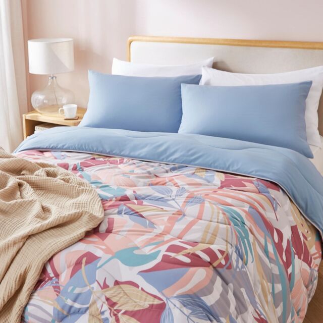Night Lark Sunset Palms 10.5 Tog Coverless Duvet & Pillowcase Bundle