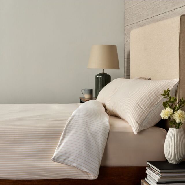 Supersoft by Cozee Home Reversible Stripe 4 Piece Duvet Set