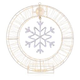 Home Stories Indoor / Outdoor 50cm Rotating Snowflake Wreath Ornament