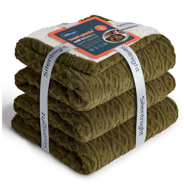 Silentnight Heat Genie Giant Chunky Knit Blanket