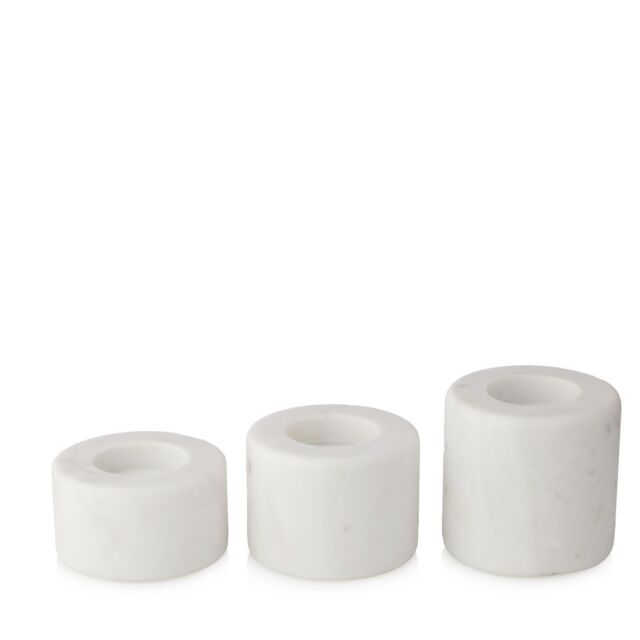 K by Kelly Hoppen Set of 3 Marble Candle Holders