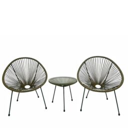 Garden Stories Acapulco Woven 3PC Bistro Set