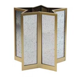 Home Stories Pre Lit Mercury Glass Star Lantern With LED Wax Candle