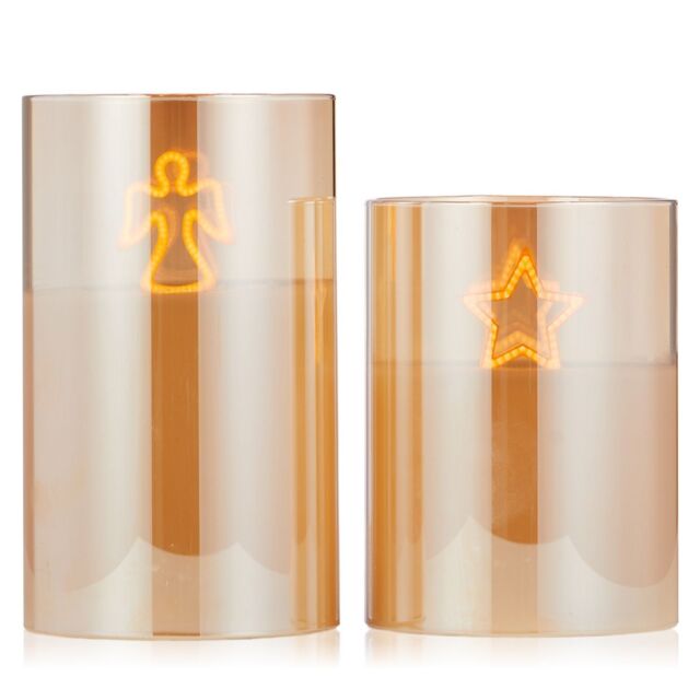 Home Stories Set of 2 LED Character Candles