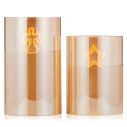 Home Stories Set of 2 LED Character Candles