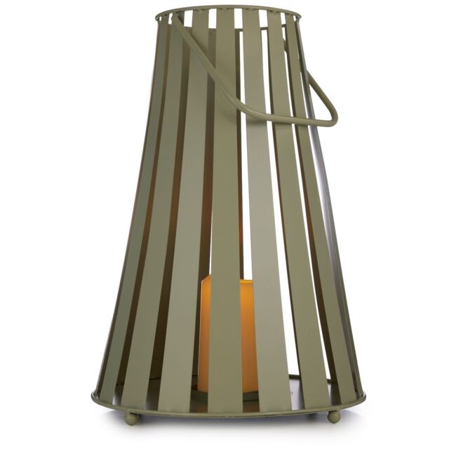 abode 47cm Flared Metal LED Candle Lantern