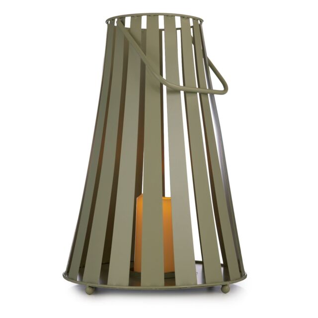 abode 37cm Flared Metal LED Candle Lantern