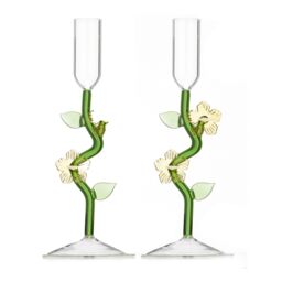 Home Stories Set of 2 Flower Candle Holders