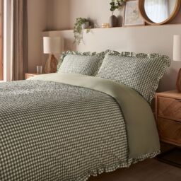 Silentnight Supersoft Gingham Frill Duvet Set