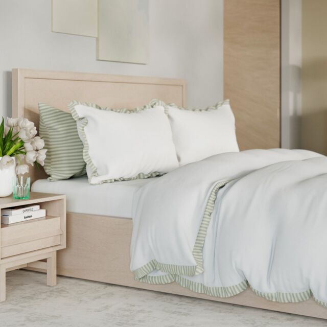 Supersoft by Cozee Home Ruffle Trim 6 Piece Duvet Set