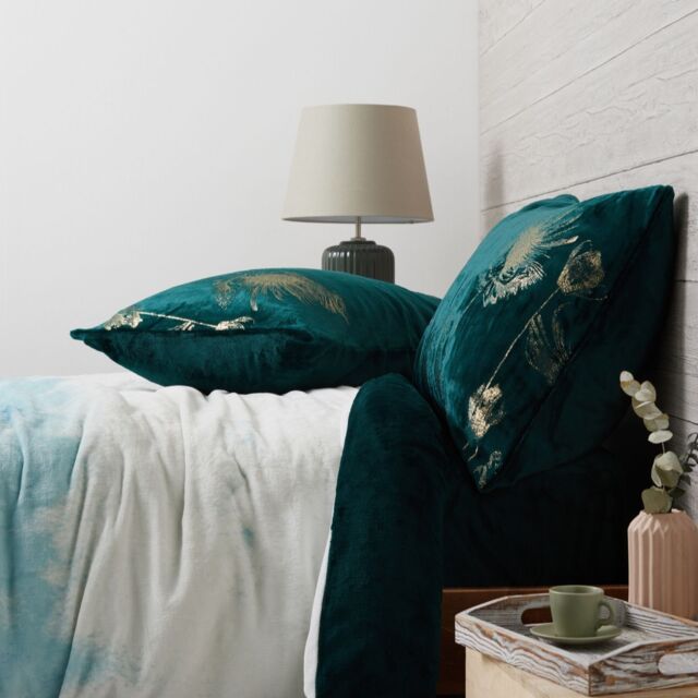 Cozee Home Velvetsoft Ombre Floral Foil 4 Piece Duvet Set