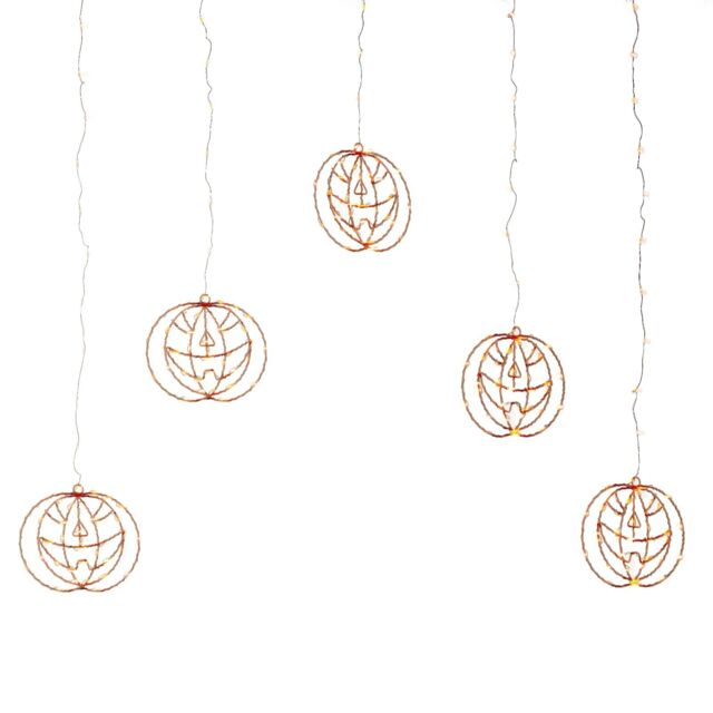 Festive Multi Function Pumpkin Curtain Light