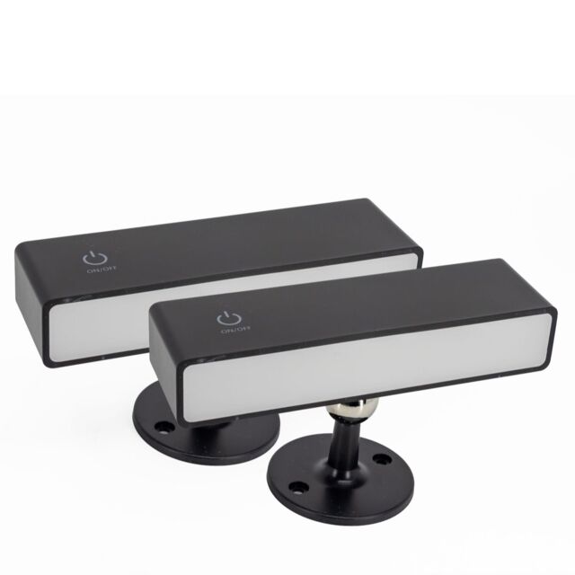 Buildcraft Set of 2 Rechargeable Wall Lights with Remote