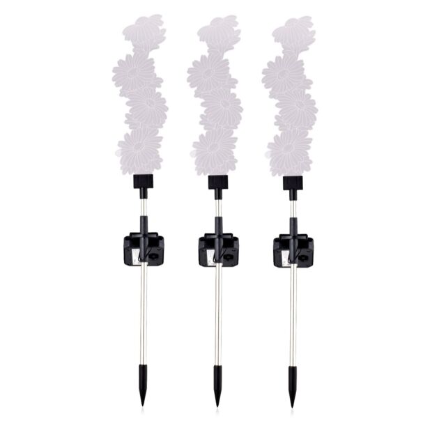 Garden Stories Set of 3 Acrylic Solar Stake Lights