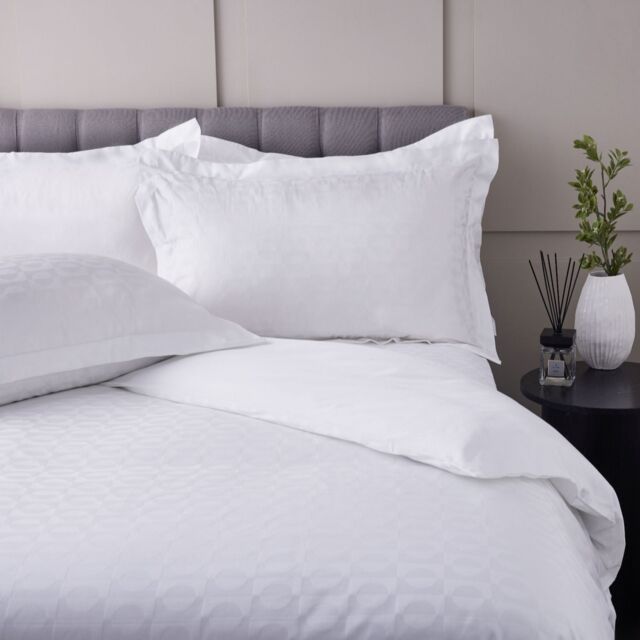 K By Kelly Hoppen 100% Cotton 400TC 6 Piece Jacquard Duvet Set