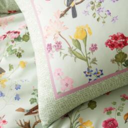 Rackhams RHS x Catherine Lansfield Birds In Bloom So Soft Duvet Cover Set Green - King - Green - thumbnail 4