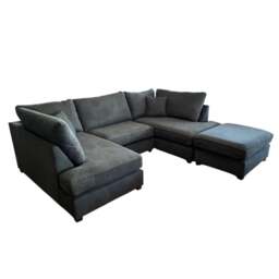 Rackhams Toronto U Shape Cinema Kensington Sofa Grey - Grey - thumbnail 4