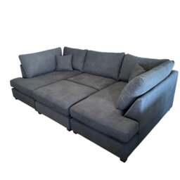 Rackhams Toronto U Shape Cinema Kensington Sofa Grey - Grey - thumbnail 1