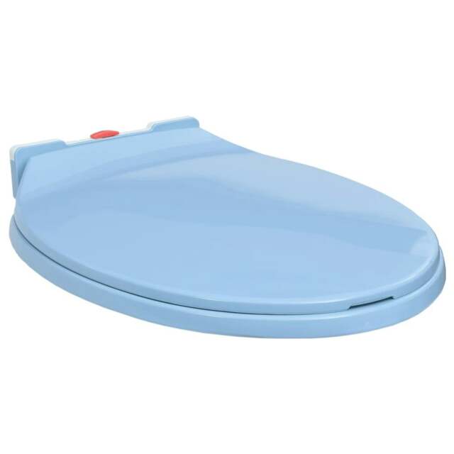 Rackhams Soft-Close Toilet Seat Quick Release Blue Oval