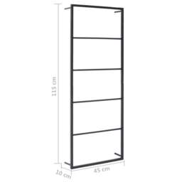 Rackhams Towel Rack Black 45x10x115 cm Steel - thumbnail 6