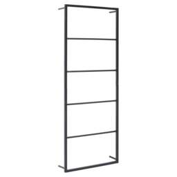 Rackhams Towel Rack Black 45x10x115 cm Steel - thumbnail 2