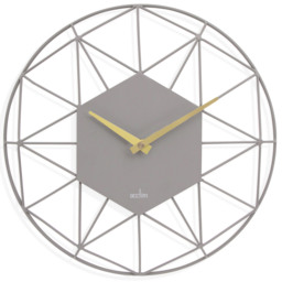 Rackhams Alva Wall Clock Quartz Metal Geometric Wire Frame Open Dial 30cm - Black - thumbnail 2