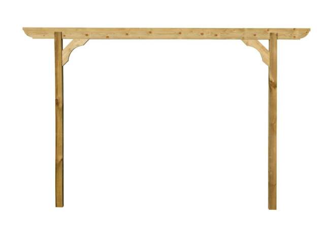 Rackhams Screen Pergola, Plant Climbing Arbour - Corbel Sculpted Brace - Rustic Brown - Four Row Kit - 1.8m - image 1