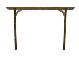 Rackhams Screen Pergola, Plant Climbing Arbour - Corbel Sculpted Brace - Rustic Brown - Four Row Kit - 1.8m - thumbnail 3