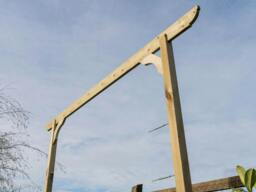 Rackhams Screen Pergola, Plant Climbing Arbour - Corbel Sculpted Brace - Rustic Brown - Four Row Kit - 1.8m - thumbnail 5