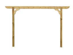 Rackhams Screen Pergola, Plant Climbing Arbour - Corbel Sculpted Brace - Rustic Brown - Four Row Kit - 1.8m