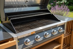 Rackhams Avellino Teak Outdoor Kitchen BBQ Trolley on Wheels - thumbnail 3