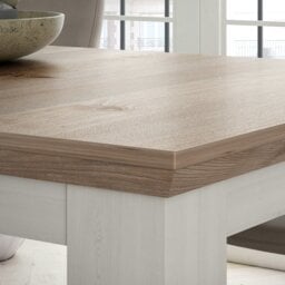 Rackhams Illoppa Dining Table Extended in Oak Nelson/Snowy Oak - Grey/White - No - Brown - thumbnail 5