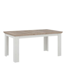 Rackhams Illoppa Dining Table Extended in Oak Nelson/Snowy Oak - Grey/White - No - Brown