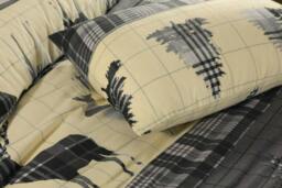 Rackhams Flannelette Thermal Stag Grey Duvet Cover Set - Single - thumbnail 5