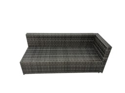 Rackhams Rattan Garden Furniture Dining Set 10 seater Gas Fire Pit Dining Table Corner Sofa Set with 2 Big Stools Dark Grey Mixed - thumbnail 6