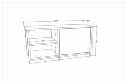 "Rackhams Muskegon Modern Tv Stand TV Cabinet for TV's up to 41"" -  Black Dark Grey" - thumbnail 4
