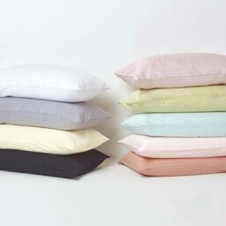 Rackhams Silky 330 TC Egyptian Cotton Satin Stripe Pillowcase, European Size - Pastel Yellow - 40 x 80 cm - thumbnail 6