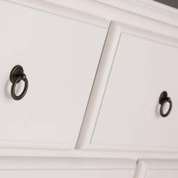 Rackhams Romance Large 3 Over 4 Chest of Drawers, Assembled Wide Bedroom Storage - Antique White (Grey tone) - thumbnail 6