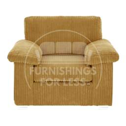 Rackhams Delta Full Jumbo Cord Single Seater Armchair - Mustard