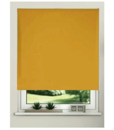 Rackhams Ochre Trimmable Thermal Blackout Roller Blinds - 160cm - thumbnail 3